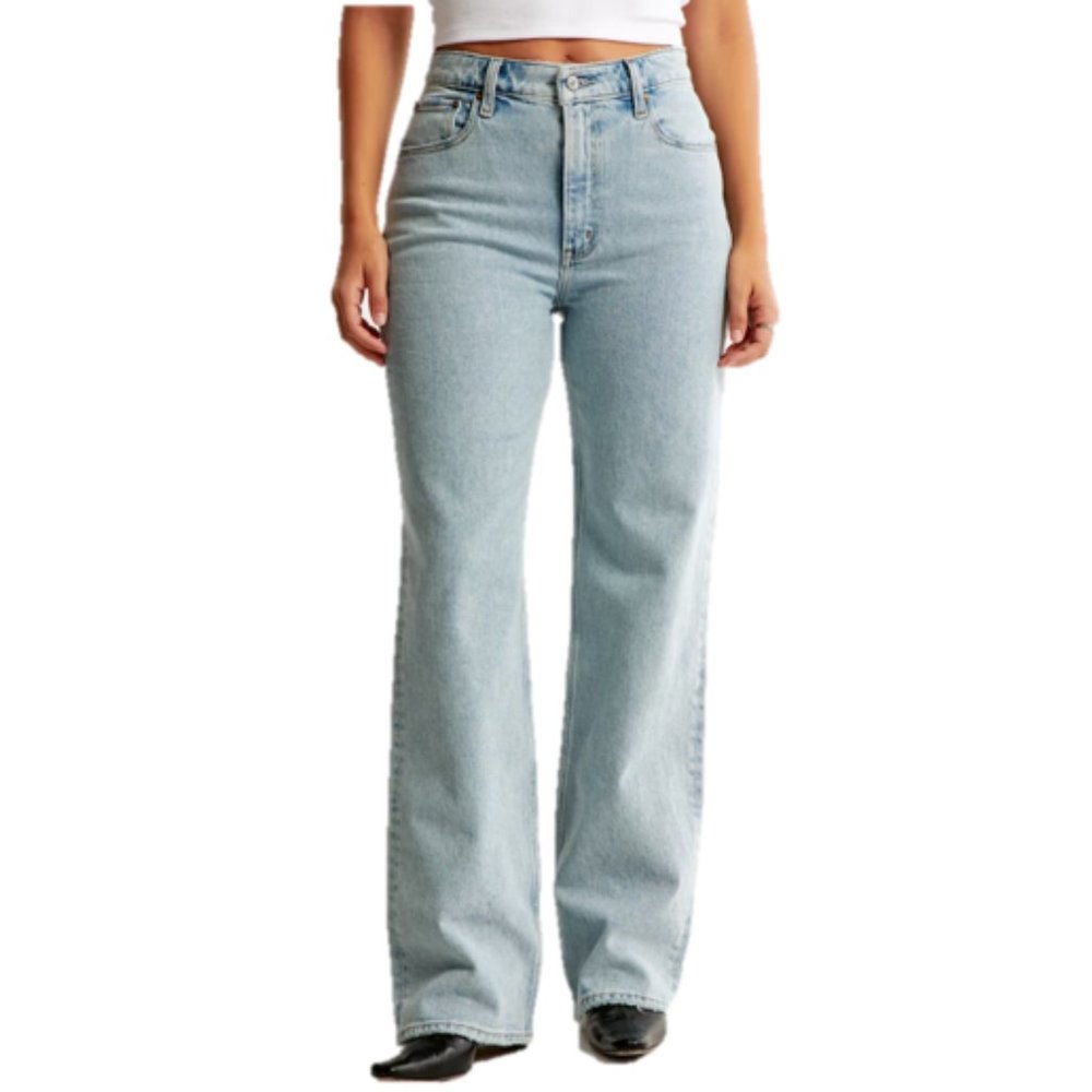 Abercrombie Curve Love High Rise 90s Relaxed Jean Size 27 Long